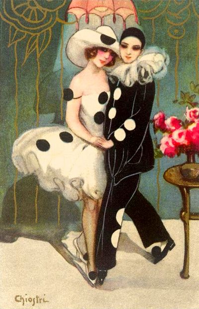 Pierrot And Pierrette by Sofia Chiostri